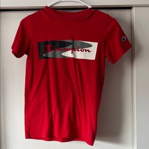 Champion Bold Red Tee with Logo